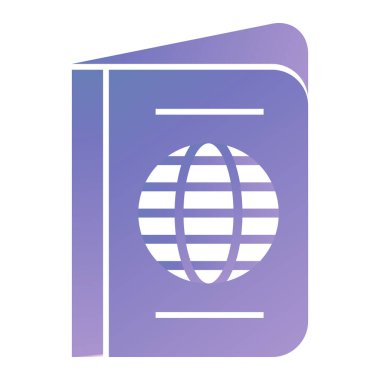 Pasaport ikonu vektör illüstrasyonu