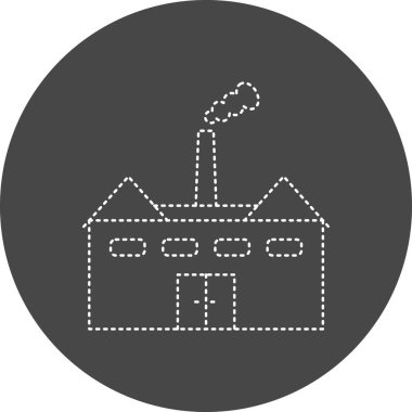 Fabrika simgesinin vektör illüstrasyonu