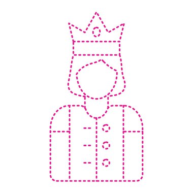 man with crown icon over white background, colorful design, vector illustration