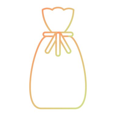 sack with money bag icon. simple illustration of shopping basket vector icons for web