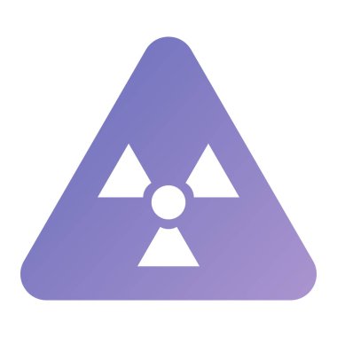 Nükleer tehlike simgesi, vektör illüstrasyonu