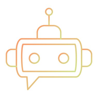 robot ikon vektör illüstrasyonu