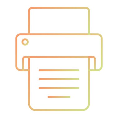 Yazıcı. Web simgesi basit illüstrasyon