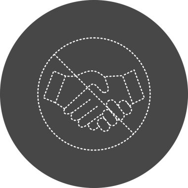 Tokalaşmak yok. Web simgesi basit illüstrasyon