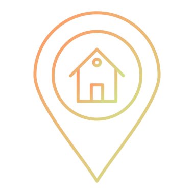 ev simgesi vektörü web ve mobil uygulama tasarımınız için beyaz arkaplanda izole edildi, konum logosu kavramı