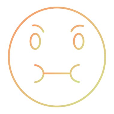 yüz ifadesi çizgisi simgesi, vektör illüstrasyonu