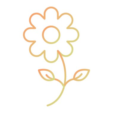 çiçek simgesi vektör illüstrasyonu