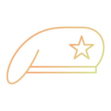 cap with star icon vector illustration