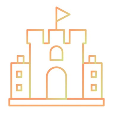 Şato. Web simgesi basit illüstrasyon