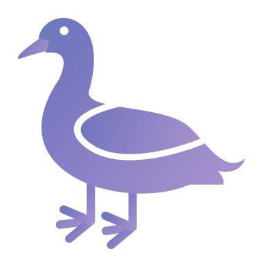 duck icon. simple illustration of bird vector. isolated outline symbol