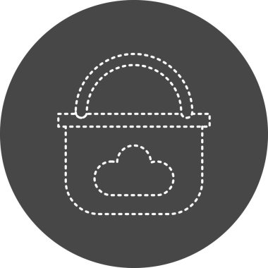 Cloud Basket. web icon simple design