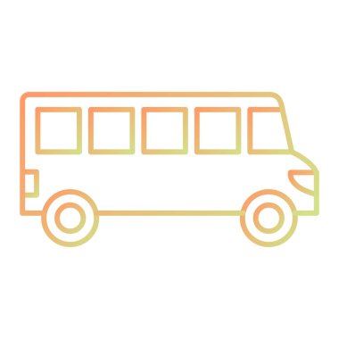 bus simgesi vektör illüstrasyonu