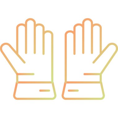 Eldiven. Web simgesi basit illüstrasyon