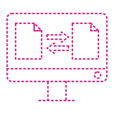 veri aktarım simgesi vektör illüstrasyonu