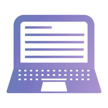 Bilgisayar monitörlü dizüstü bilgisayar, vektör illüstrasyonu