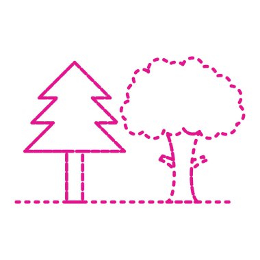 ağaç simgesi vektör illüstrasyon tasarımı