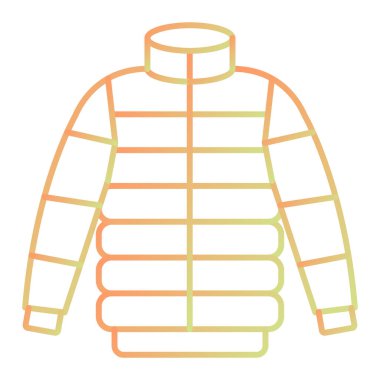 Kışlık kıyafet ikonu. vektör illüstrasyonu