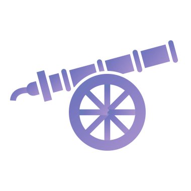 cannon icon. simple illustration of medieval weapon vector icons for web