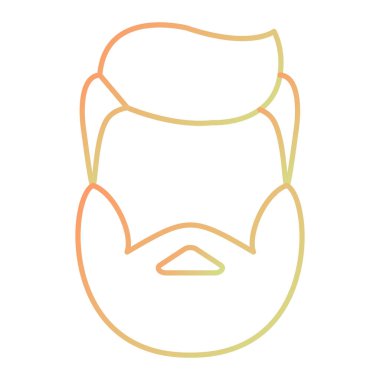 vector illustration of man face icon. isolated on white background.