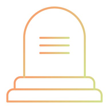 Mezar taşı. Web simgesi basit illüstrasyon