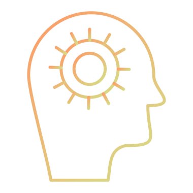 Bir erkek baş simgesinin vektör illüstrasyonu