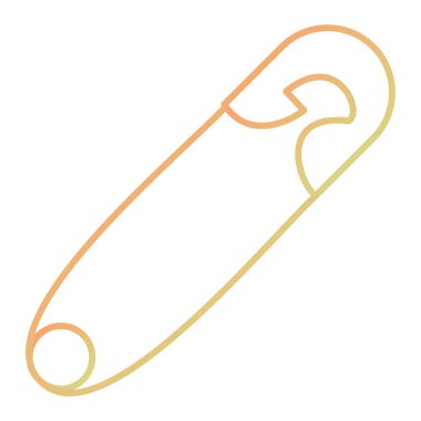 Tek izole edilmiş iğne simgesinin vektör çizimi