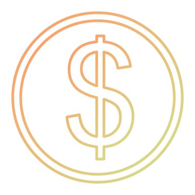 dollar sign icon. thin line symbol.