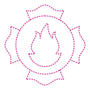 Bir alev simgesinin vektör illüstrasyonu