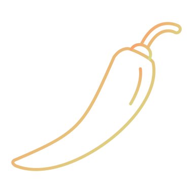 Chili biberi ikonu. Vektör illüstrasyonu