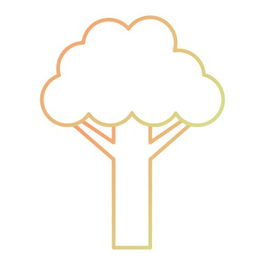 ağaç simgesi vektör illüstrasyonu