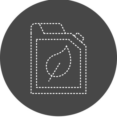 eko yakıt ikonu, vektör illüstrasyonu basit tasarım