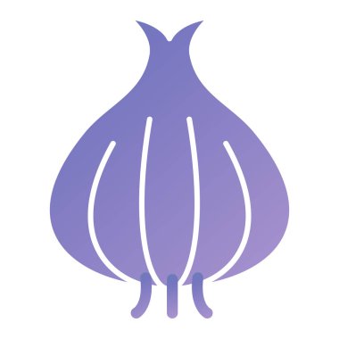 Soğan ikonu. Web için sarımsak vektör simgelerinin düz çizimi