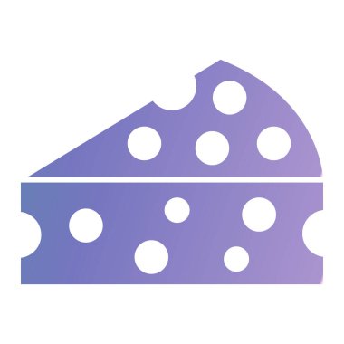 Peynir ikonu. Web için ekmek vektör simgelerinin basit çizimi