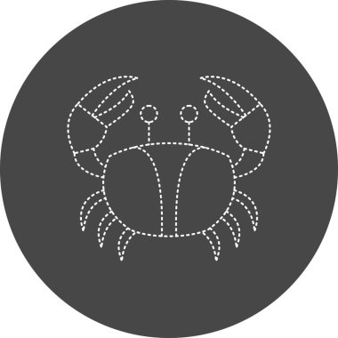 Yengeç simgesinin vektör illüstrasyonu