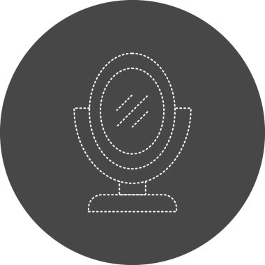 mirror, makeup flat color icon. simple illustration