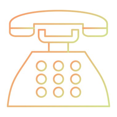 old retro telephone icon. vector illustration