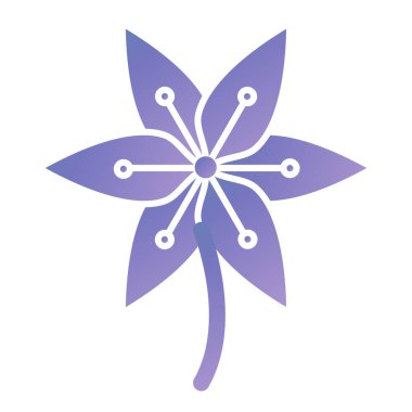 Çiçek. Web simgesi basit illüstrasyon