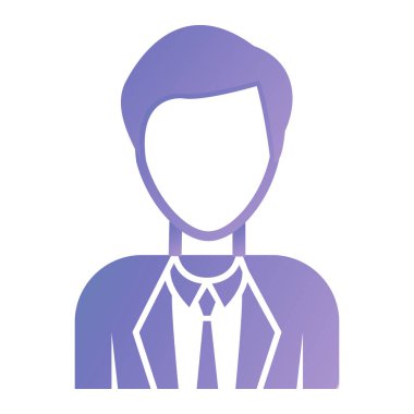 avatar person icon. flat illustration of businessman vector icons for web design