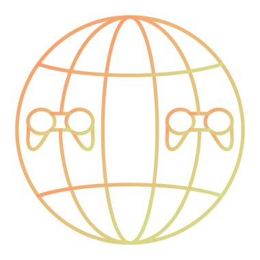 globe with joysticks vector illustration design