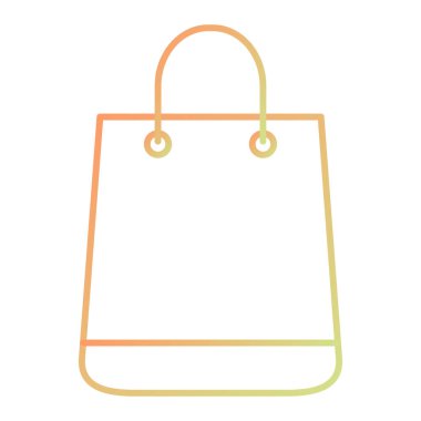 Alışveriş poşeti ikon vektör illüstrasyonu