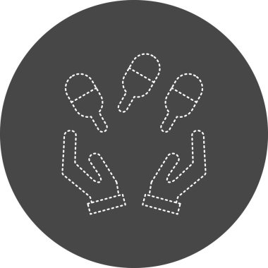 vector illustration of Juggling modern icon