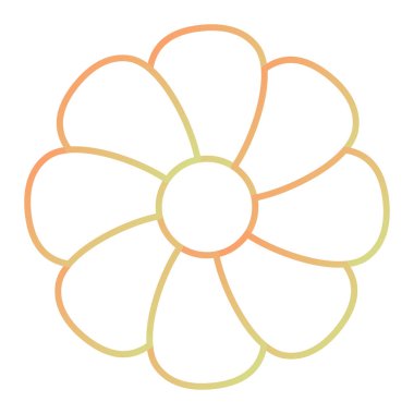 Çiçek ikonu. Web için çiçek vektör simgelerinin özet çizimi