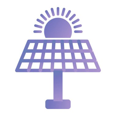 Güneş paneli. Basit resimleme