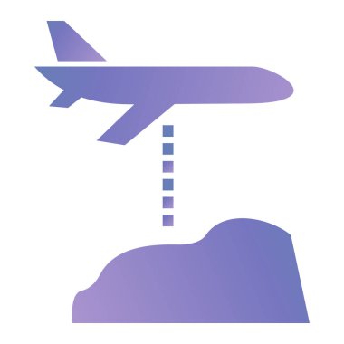 Uçak. Web simgesi basit tasarım