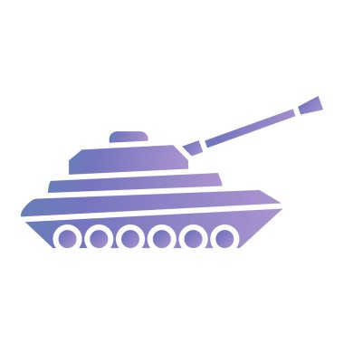 Askeri tank ikonu. vektör illüstrasyonu