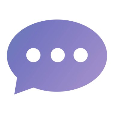 Sohbet balonu simgesi. Web için konuşma baloncukları vektör simgelerinin düz çizimi