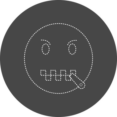 vector illustration of Secret face icon