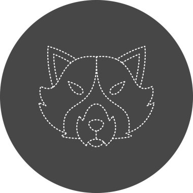 Rakun simgesinin vektör illüstrasyonu