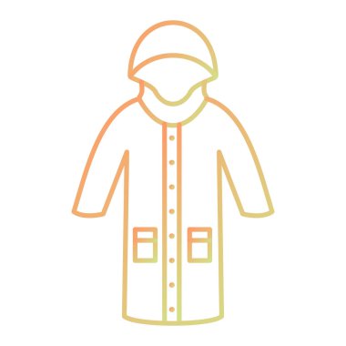 Yağmurluk simgesinin vektör illüstrasyonu