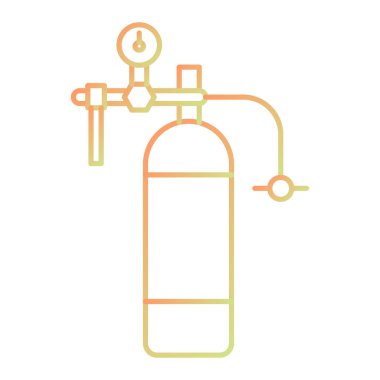 Yangın söndürme ikonu. Web için gaz hidrantı vektör simgelerinin özet çizimi